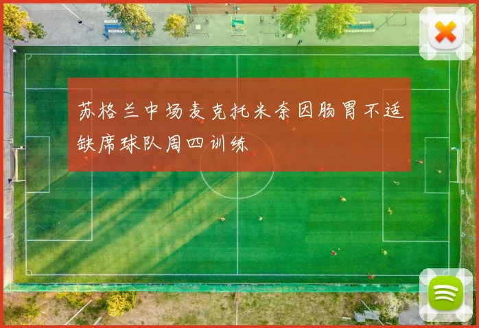 苏格兰中场麦克托米奈因肠胃不适缺席球队周四训练